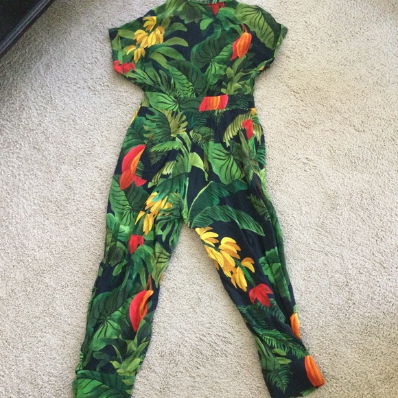 Farm Rio Cocoa Forest Jumpsuit w/ pockets NWT - Picture 12 of 16